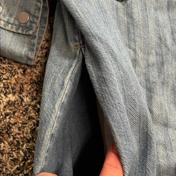 Universal Thread Western Denim Long Sleeve Shirt Dress Size XS Relaxed | NWT - Picture 8 of 11